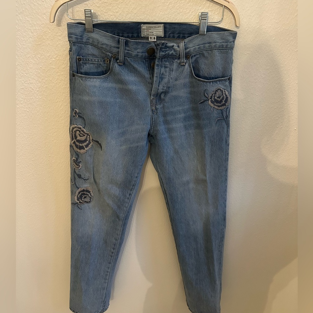 CURRENT/ELLIOTT embroidered denim